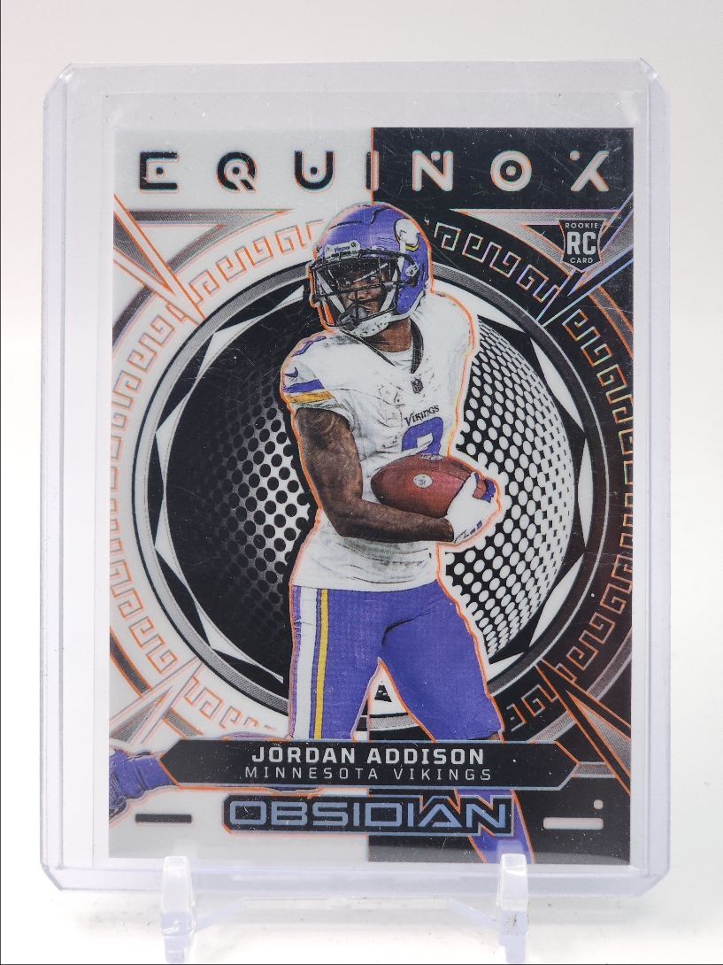 JORDAN ADDISON 2023 OBSIDIAN ROOKIE EQUINOX ORANGE ETCH RC /65 Q5700