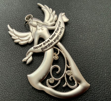 Never Drive faster than your GUARDIAN ANGEL can fly CAR CHARM ornament