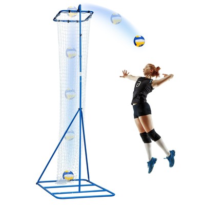Volleyball Setter Trainer Net with 3 Angle Adjustment, 8.53 ft to 9.84 ft Adj...