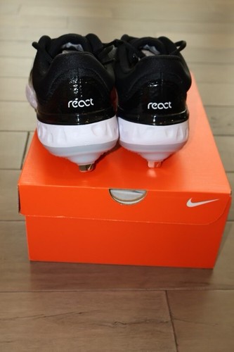 Size 9 Nike Alpha Huarache Elite 4 Low Triple Black White DJ6521-001 New In Box - Picture 3 of 5