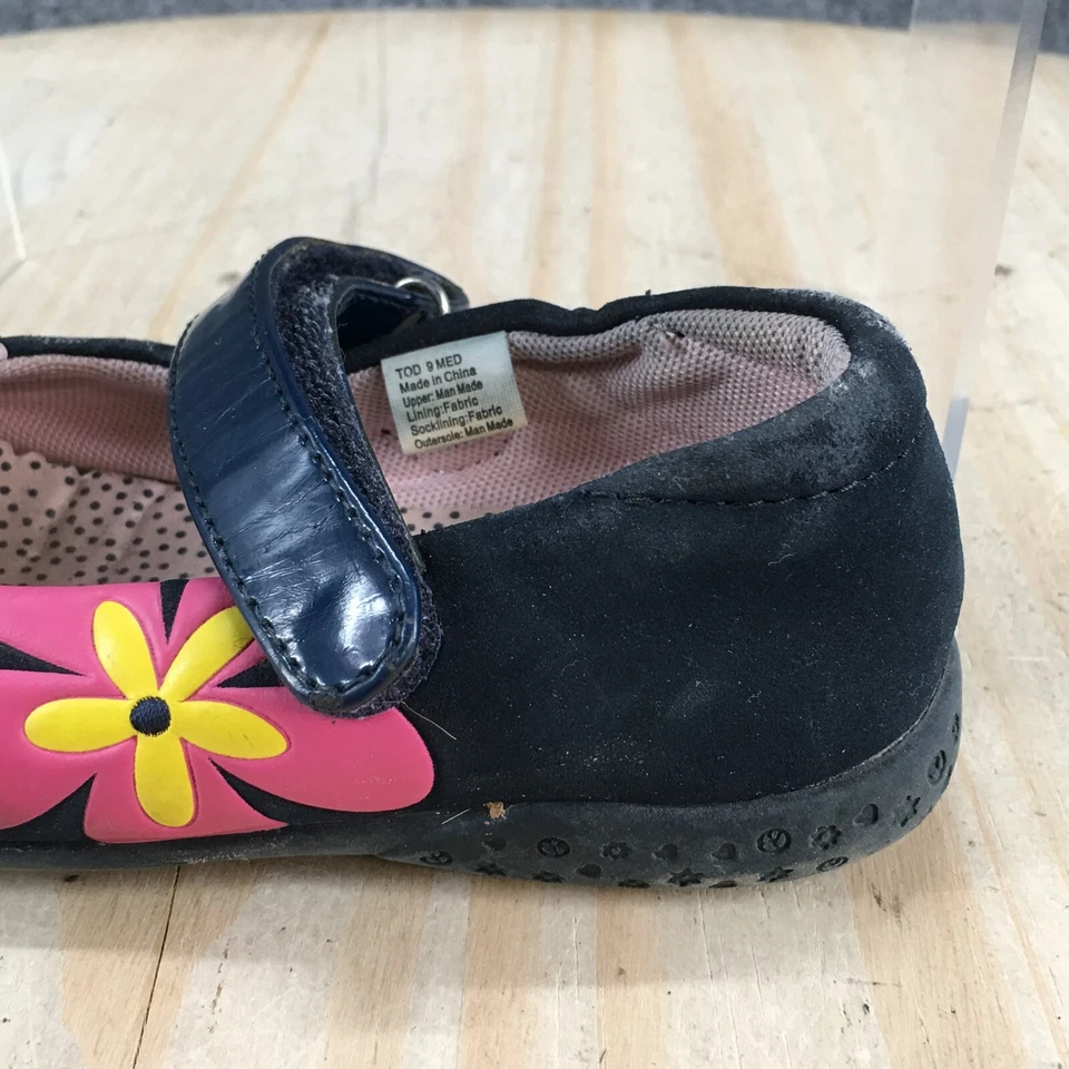 Zapatos Jumping Beans Bebé 9 M Informales Confort Floral Mary Jane Azul Imitación Cuero Foto 4 de 4