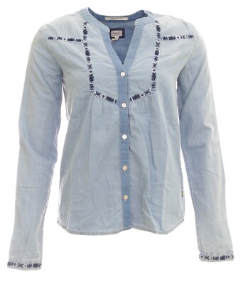 Pepe Jeans Top Bluse Jeans Chambray Damen blau Alia Blue PL 302287 Gr. XS