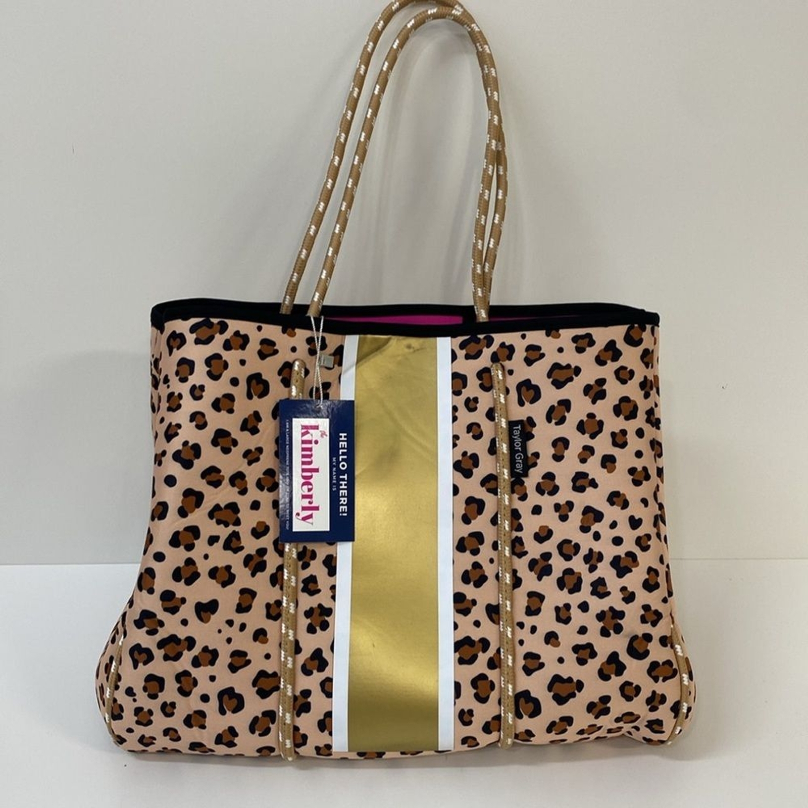 Taylor Gray Kimberly Tote Leopard Print/Pink