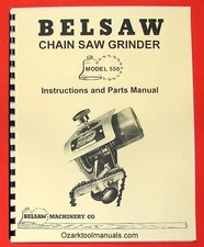 BELSAW Foley 550 Saw Chain Grinder Sharpener Operator & Parts Manual 0778