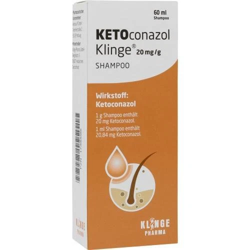 KLINGE PHARMA GMBH KETOCONAZOL Klinge 20 mg/g Shampoo 60 ML PZN 17390086