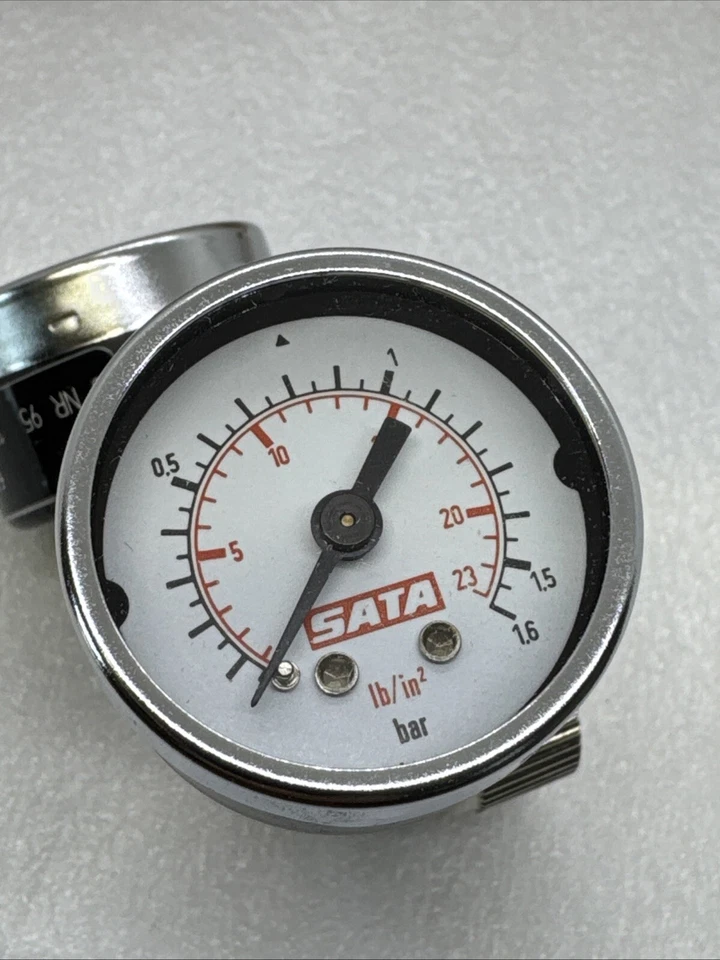 Sata 64626 Spray Gun, Air Test Cap With Dual Gauges Unused 1,0 - 1.5 NR95 German - Image 4 of 4