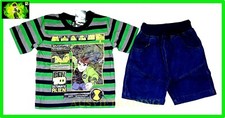 New Ben 10 Ten t-shirt top Tshirt shorts summer boys kids 2pc outfit set