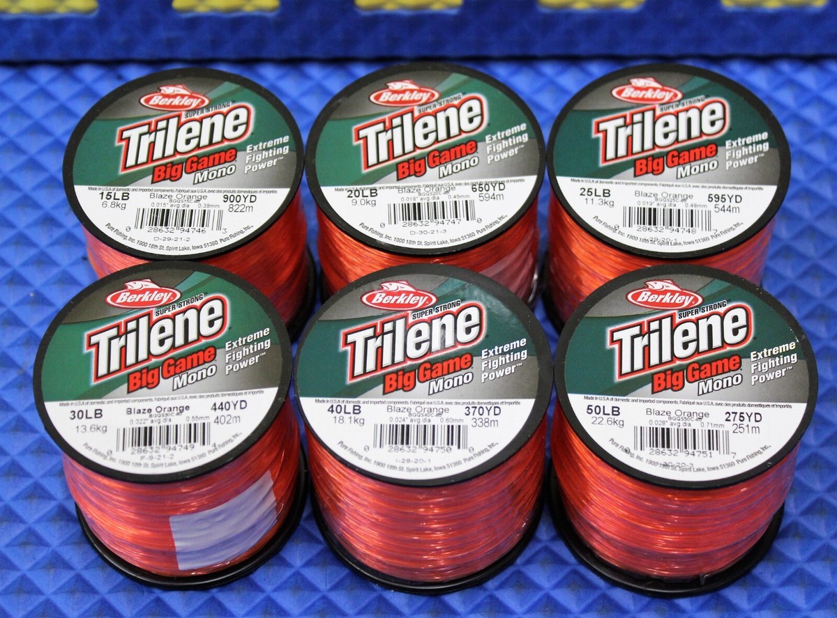 Berkley Trilene Big Game Blaze Orange 1/4LB Spool BGQS-80 CHOOSE