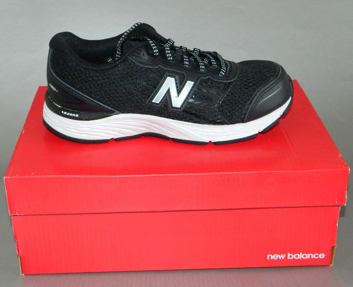 New Balance Kids Boy's 680v5 Running Shoes Sneakers Black White