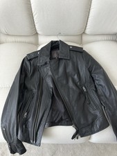 Joie Ailey Leather Moto Jacket Black Women’s Small Double-zip Biker Jacket