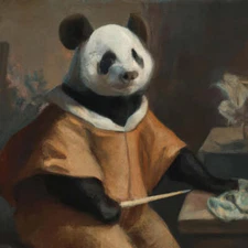 Panda Painting  A Picture Digital Art I Art Print - 12 x 18 inches