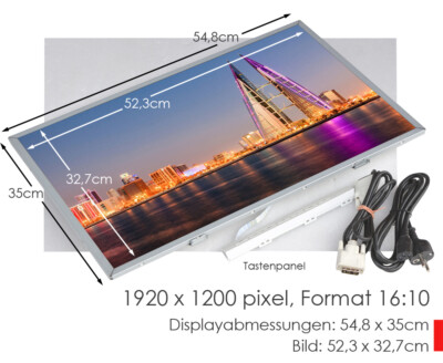 24'' 61CM OPENFRAME MONITOR D-PORT VGA DVI 1920x1200 FORMAT 16:10 FHD-PLUS 24-6