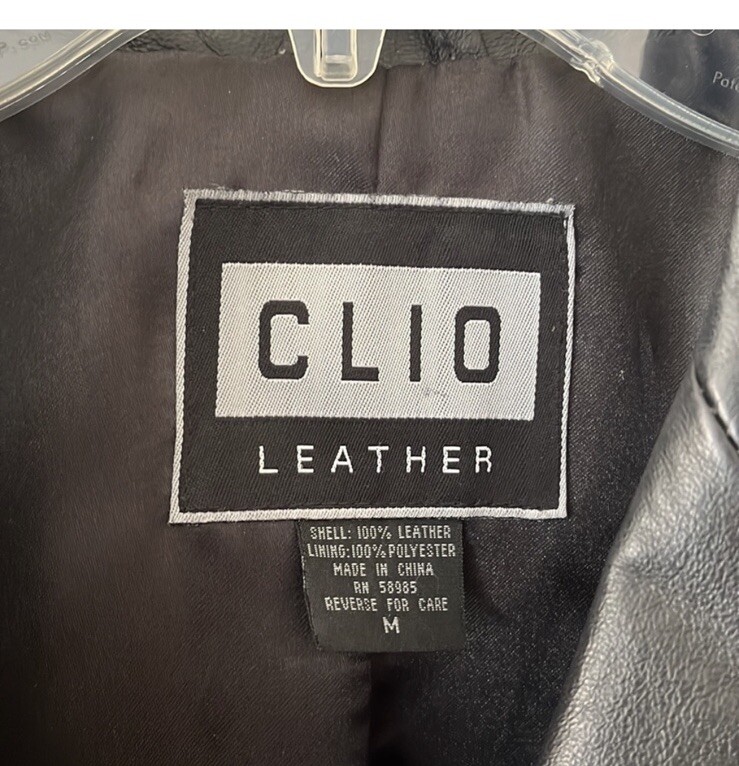 Clio Leather Woman's Jacket Button Front With Poc… - image 2