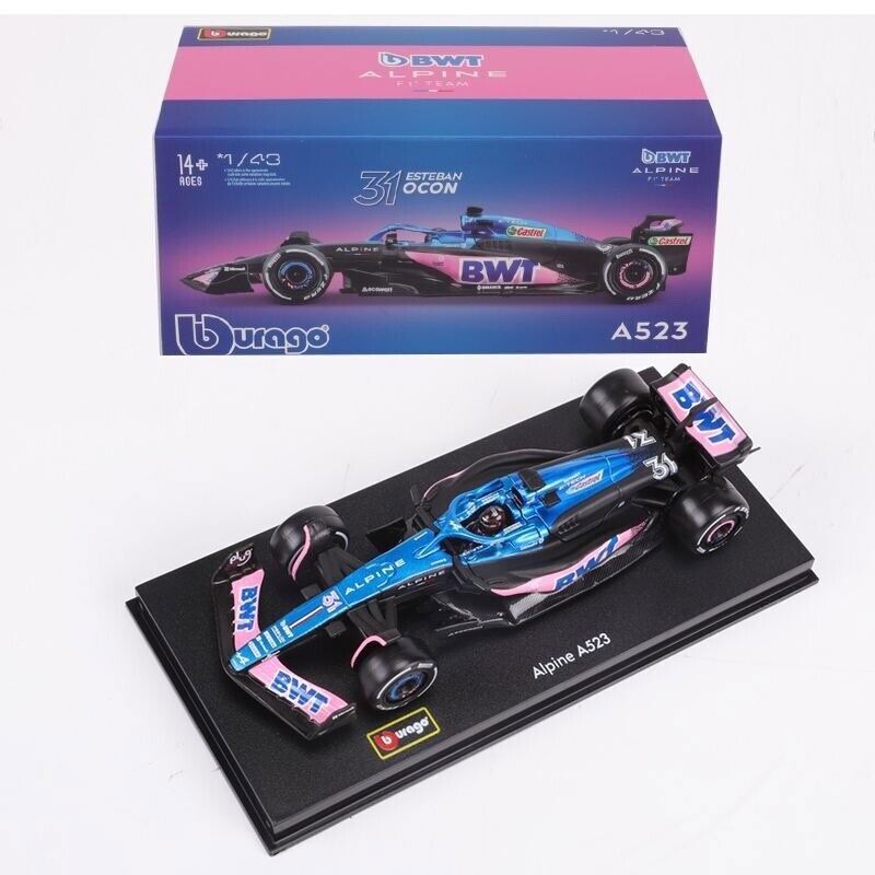 Bburago 1:43 2023 F1 A523 #31 Formula One Racing Sports Model Toy Metal Car