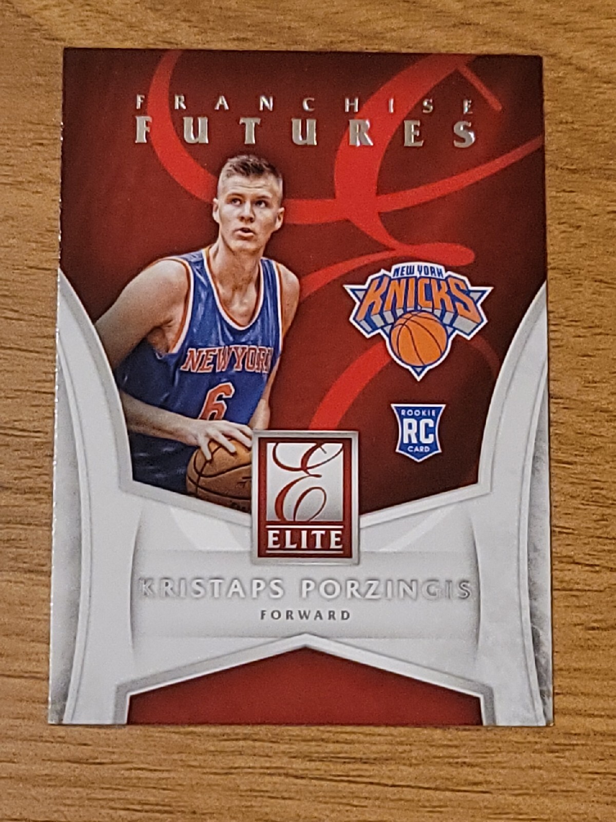 2015-16 Donruss Elite Kristaps Porzingis Rookie Franchise Futures Knicks RC #4