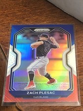2021 Panini Prizm Zach Plesac #42 Red White Blue Cleveland Indians B20