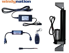 WindyNation 12 Volt Linear Actuator + Power Supply + Remote Control + Brackets