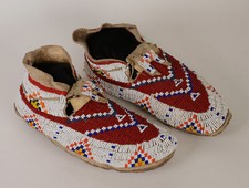 Northern Plains Beaded Moccasins 11"