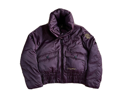 Kimora Baby Phat Purple women Winter Size L Genuine Feather &Down Bomber Jacket