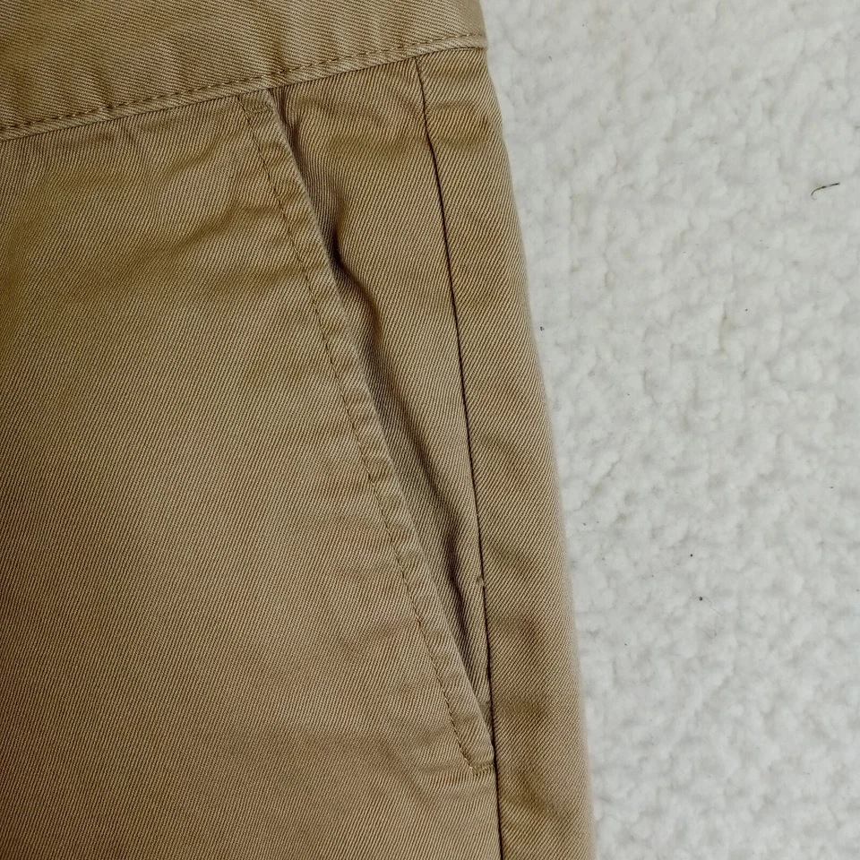 Pantalones Cortos Claiborne Para Hombre 34 Caqui Frente Plano Algodón Foto 3 de 4