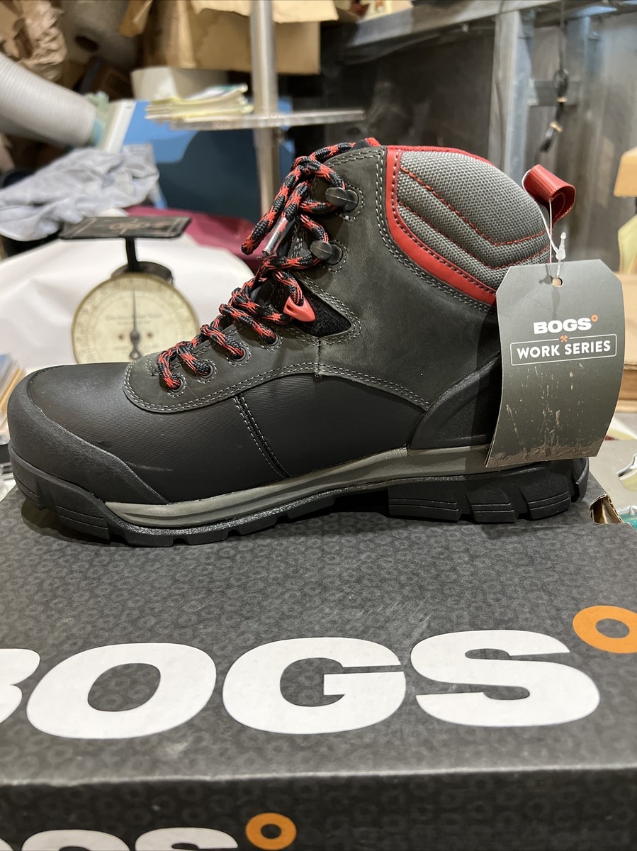 BOGS WORK BOOT Size 9D Bedrock Shell 6” Waterproof Comp Toe  display picture 3