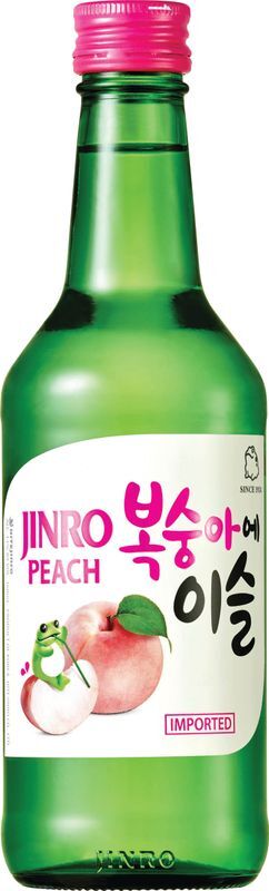 HITEJINRO Soju Jinro Peach 350ml | Soju mit Phirsich-Geschmack alc. 13% vol.