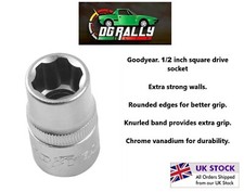 Goodyear 1/2" Drive Standard Shallow Square Metric Socket 14mm Genuine Quality