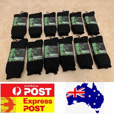 Mens Heavy Duty Bamboo socks bundle special extra thick warm work socks,AU  stock