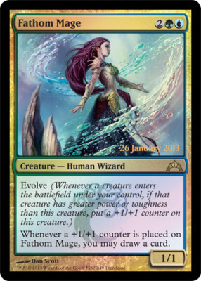 MTG FATHOM MAGE FOIL EXC - MAGIER DER TIEFEN - PROMO - MAGIC