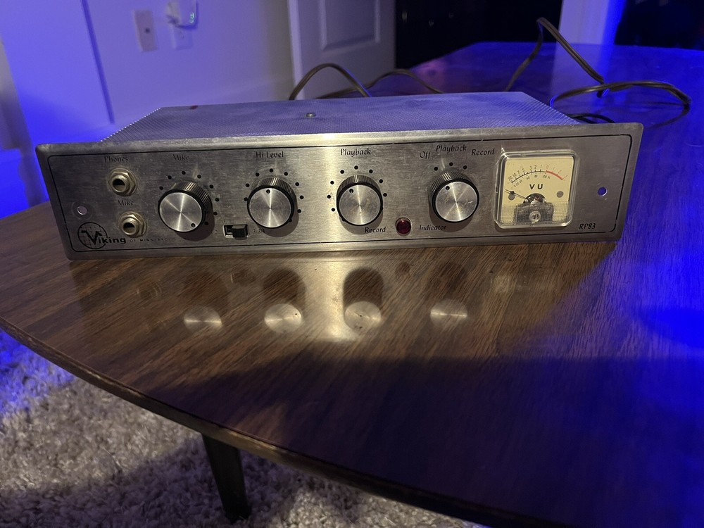 Vintage Viking RP83 Recording Playback Tube Preamplifier Preamp Playback Record