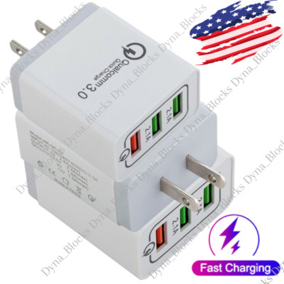 USB Fast Wall Charger Plug Quick Charge QC 3.0 Adapter For iPhone Samsung Google