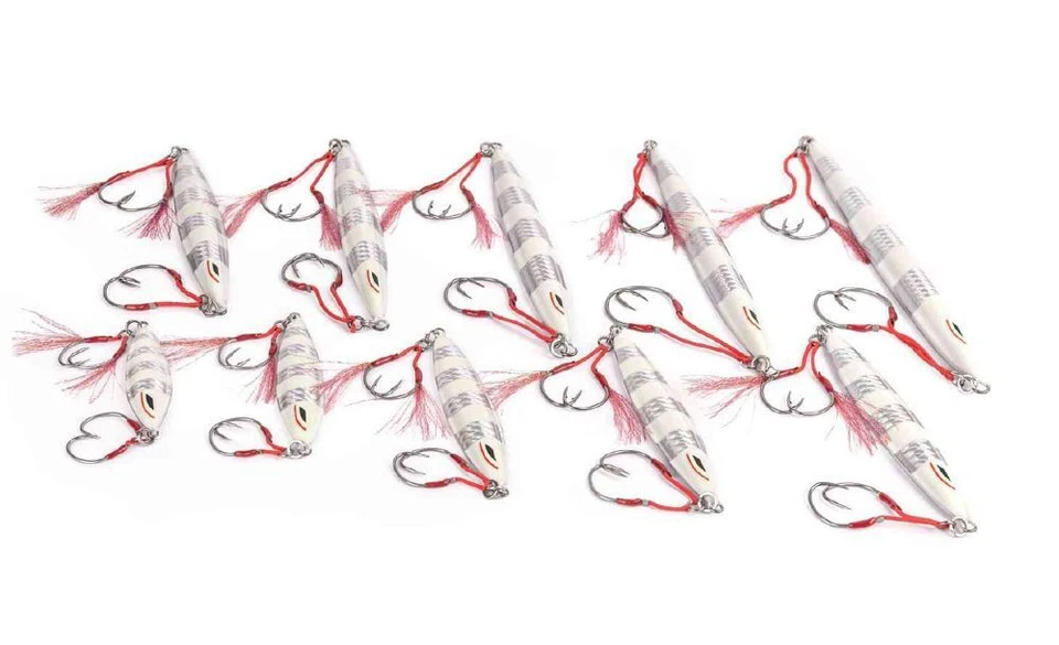 Mustad Mirotic Slow Jig Jiggen 80g-200g Meeresköder Pilker incl. 2 Assist Hooks - Bild 3 von 4