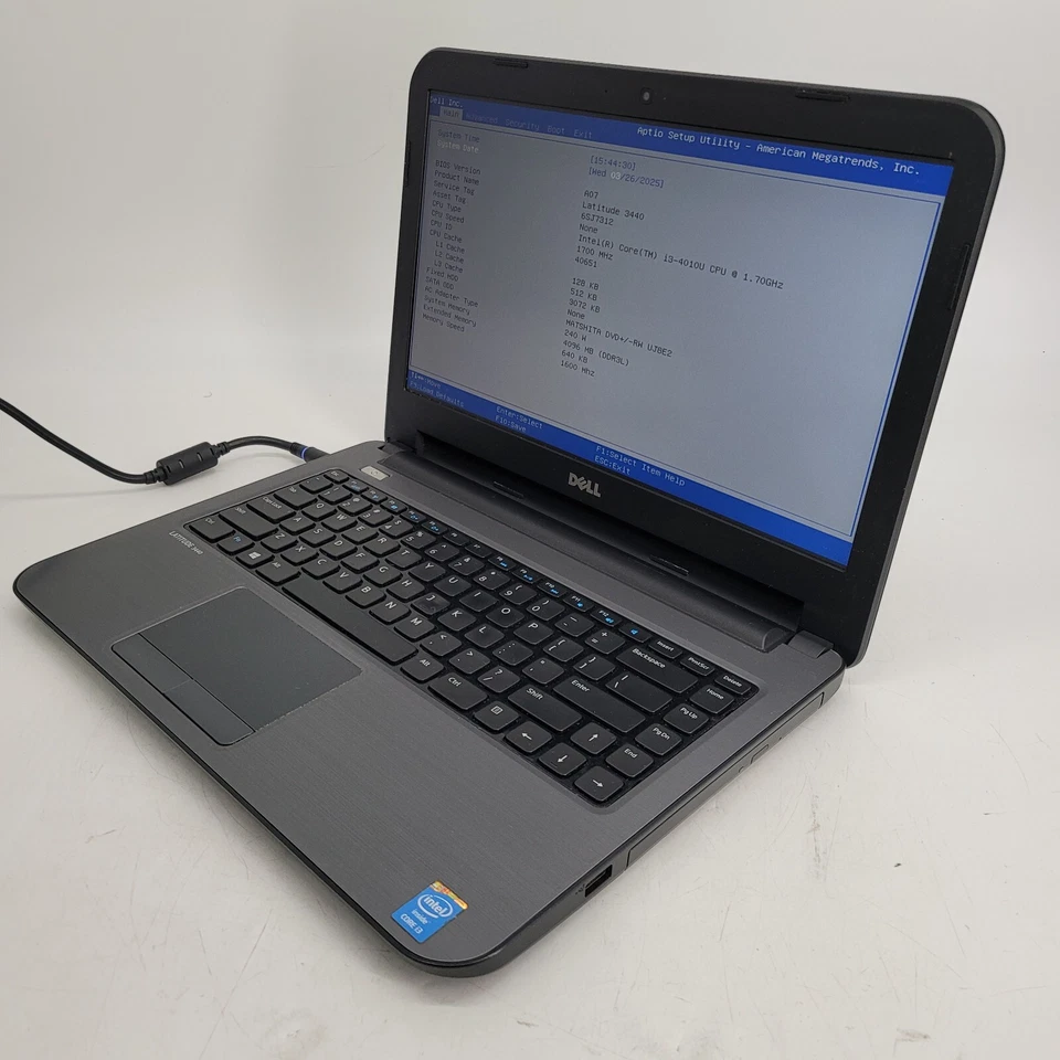 Dell Latitude 3440 Core i3-4010U 1,7 GHz 4 GB de RAM sin disco duro 14" - ***Arranque en la Bios Foto 3 de 4