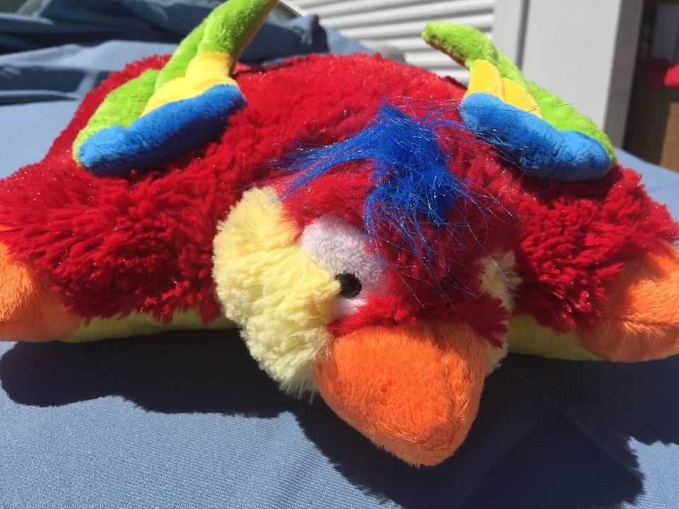 PILLOW PETS PEE WEE 11" TROPICAL PARROT Child's KID NAP TIME STUFFED ANIMAL - Image 4 of 4