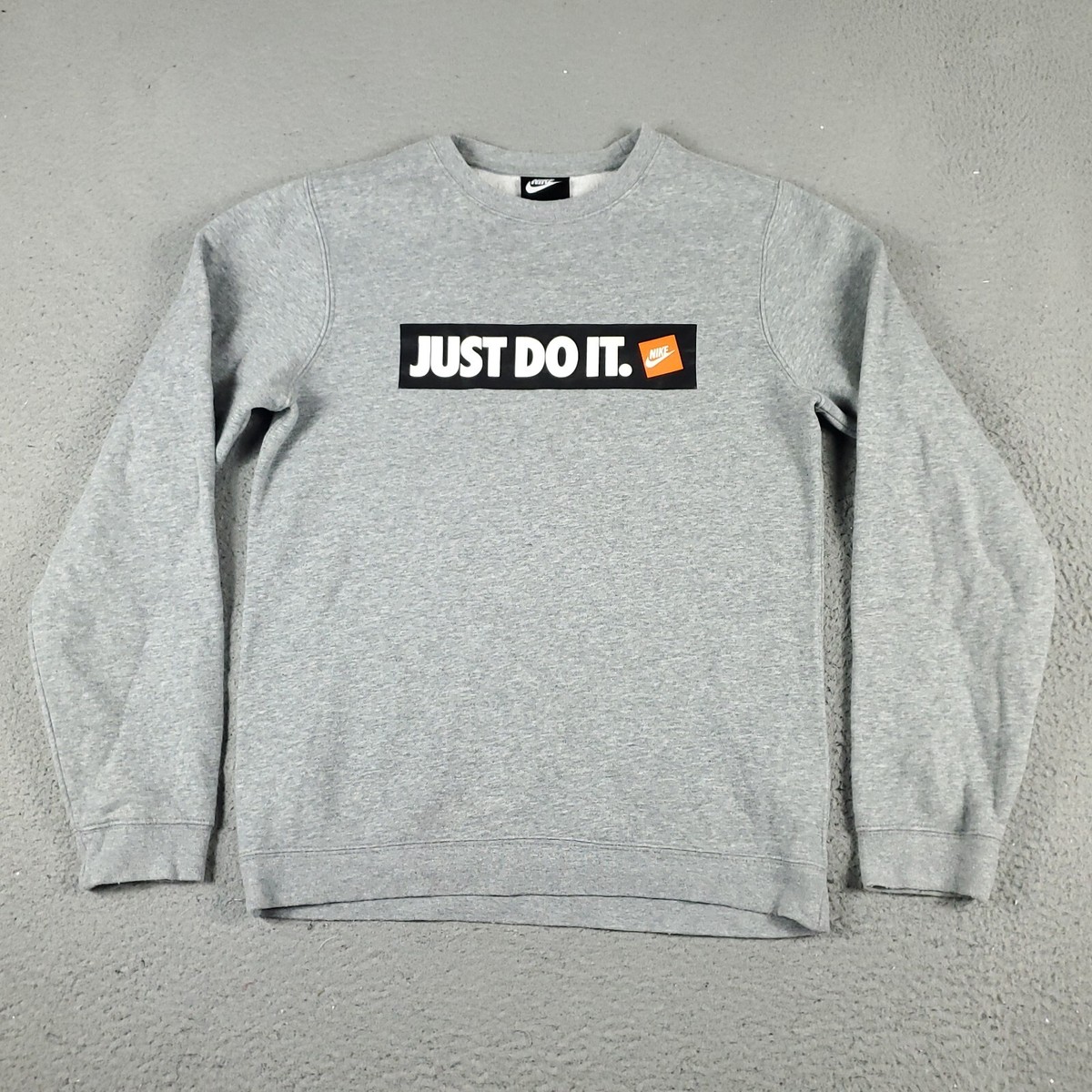 Nike Sweater Mens Size Small Gray Swoosh Casual Pullover