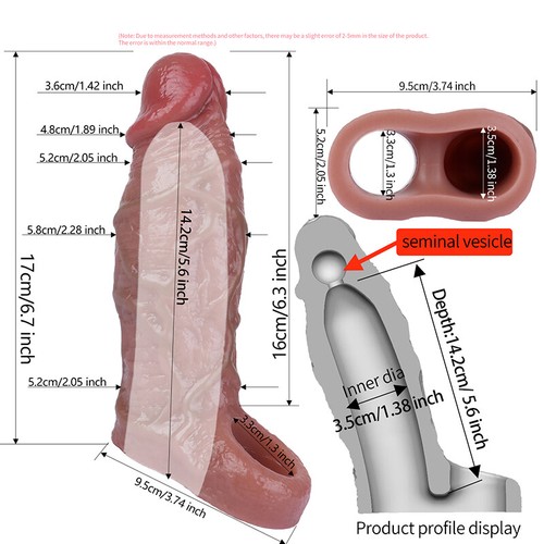 Condón de silicona realista para pene con textura de pene para polla masculina eyaculación retardada - Imagen 17 de 18