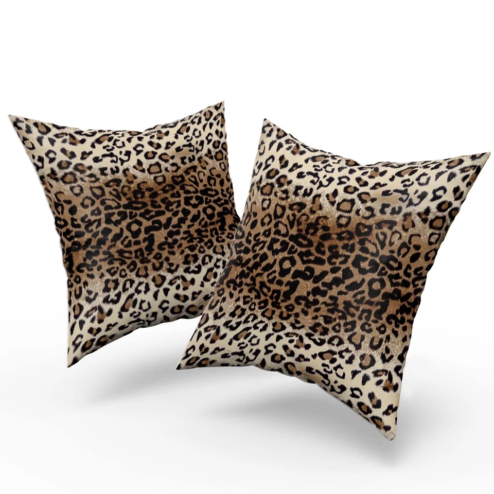 Juego de 2 fundas de almohada de leopardo marrón de 20x20 pulgadas para guepardo Foto 2 de 4