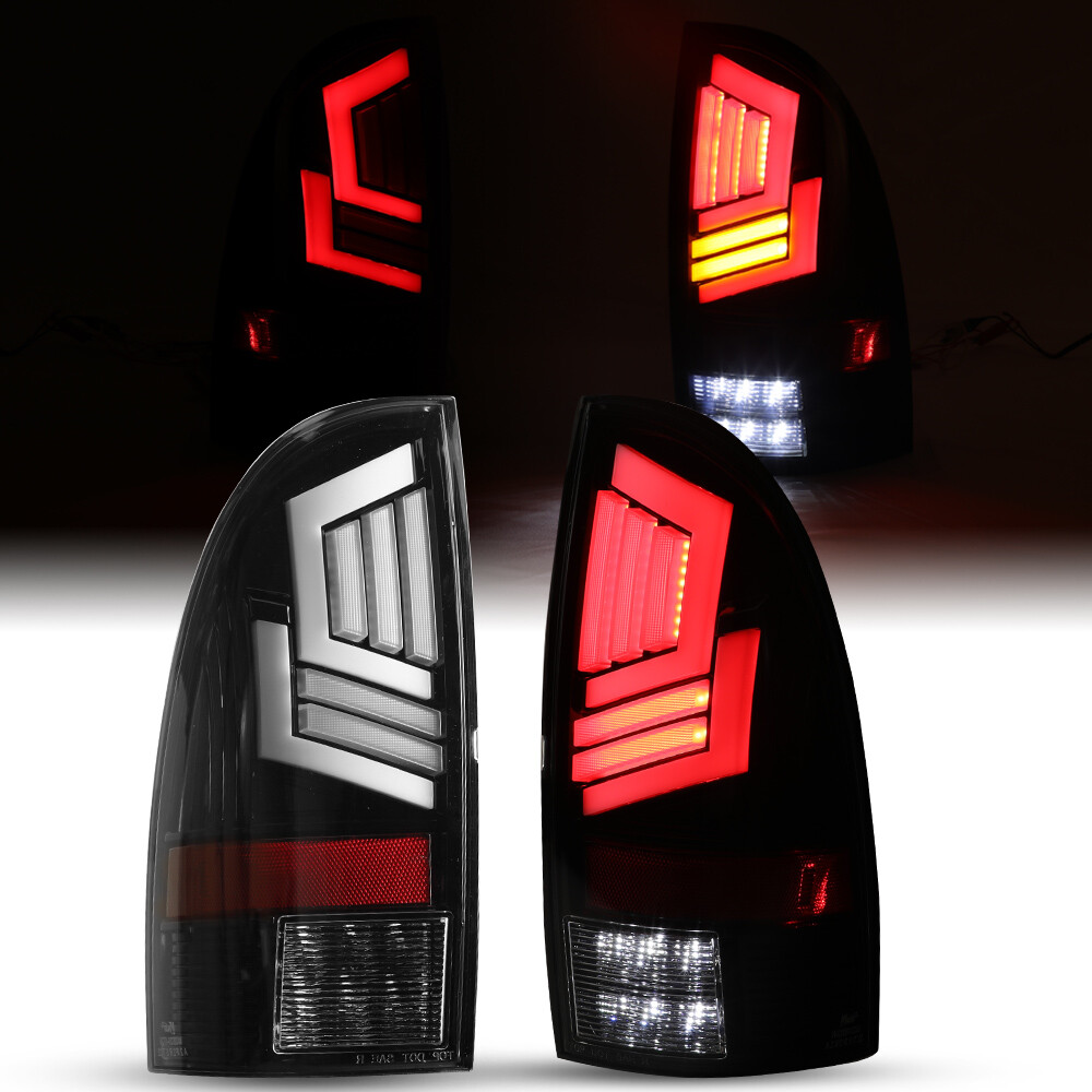 For Black Smoke 2005-2015 Toyota Tacoma LED Strip Tail Lights Lamps Left Right E - Foto 10