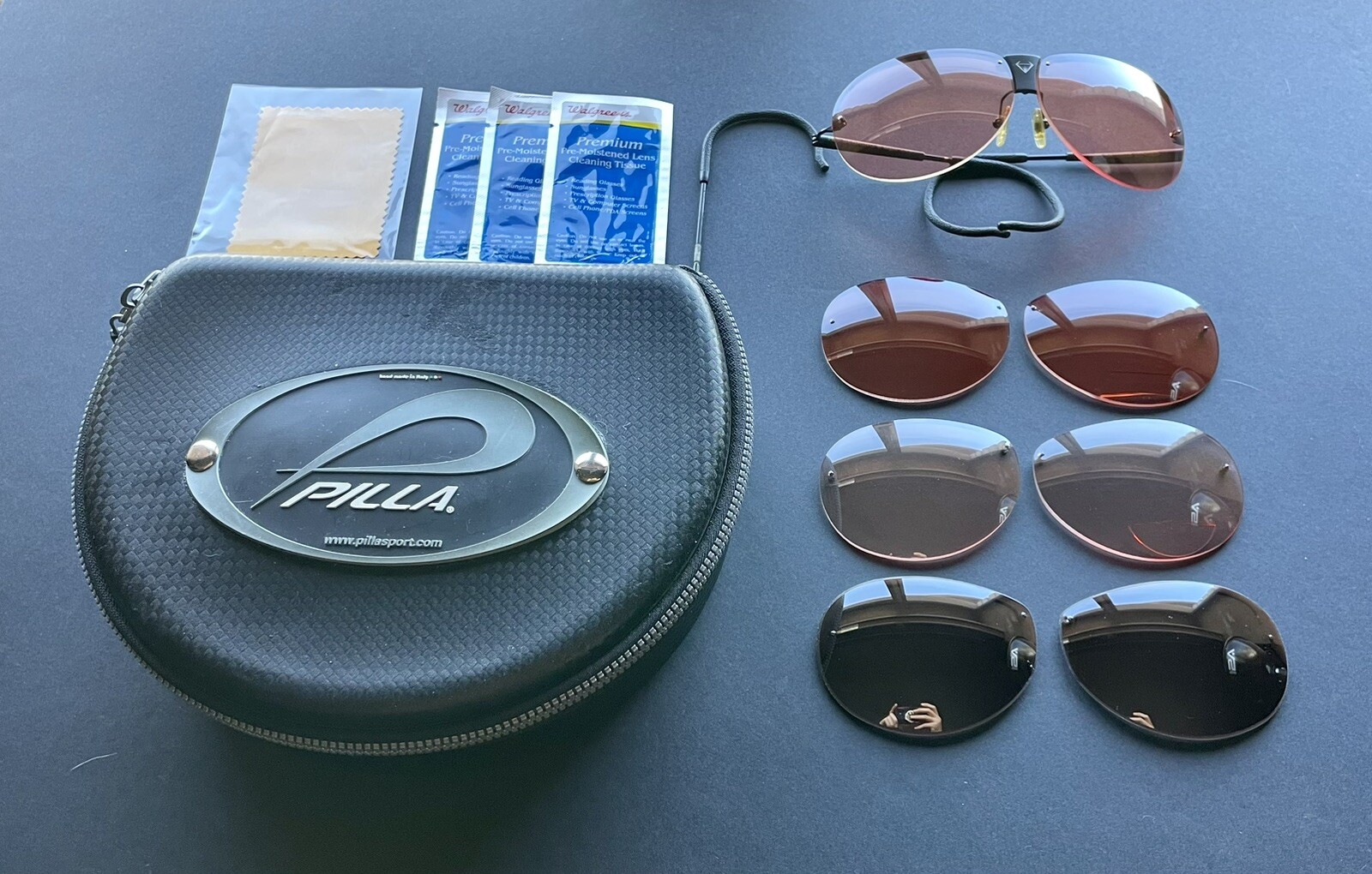 Pilla HDS Sebring 6 Ballistx Glasses +4 sets of lenses (PRESCRIPTION