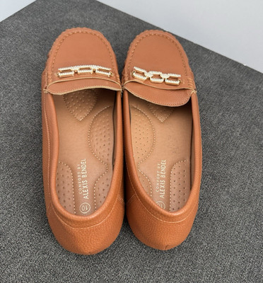 Alexis Bendel Brown Slip-On Loafer Flats Women's Size 10