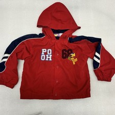 Vintage Kids Disney Winnie the Pooh Denim Jacket Embroidered Pooh Bear Size 4T