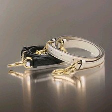 COACH Leather Crossbody Strap Black Or Vanilla 1x Brass Hardware 42" Replacement