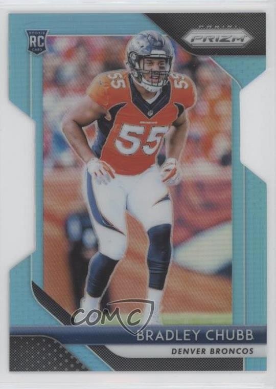 2018 Panini Prizm Light Blue 37/199 Bradley Chubb #204 Rookie RC ft8