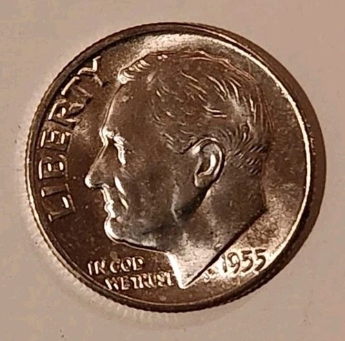 1955 S Roosevelt Dime Uncirculated 90% Silver
