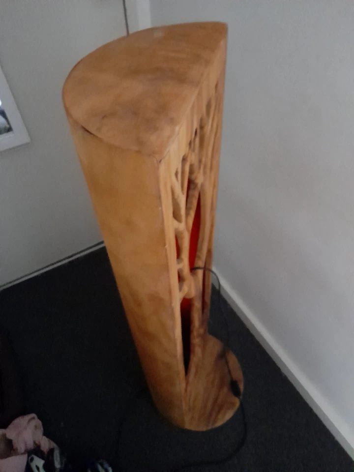 Ambient Silhouette Lantern-style Hand Carved 'Tree Of life' floor Lamp 1 off - image 3 of 4