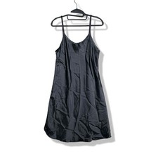 Gilligan & O'Malley Slip Dress Womens Large Black Satin Minimalist Lingerie