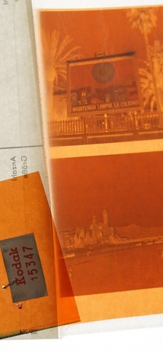 Photo Negative Bundle View Colour Advertising Spain Sign Building House Castle