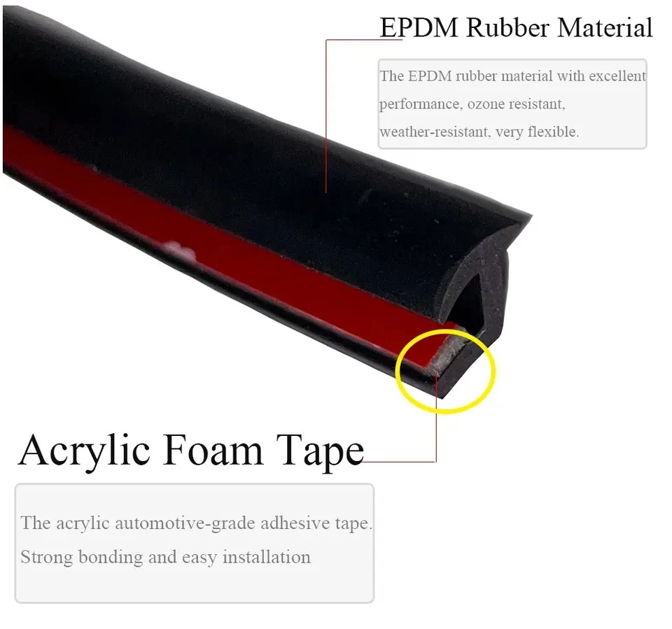 Tira de sello de goma universal para rueda de auto camión de 9 m para guardabarros*1 Foto 4 de 4
