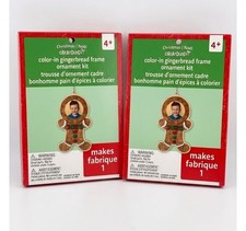TWO Creatology Christmas Color-In Gingerbread Frame Ornament Craft Kit TWO NEW