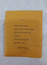 Military Dog Tag Chain Necklace CHAIN ONLY 27" Government Issued 90s Beaded